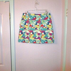 Nivo Performance UPF Skort 10 Stretch Pocket Pull On Psychedelic Pickleball Golf